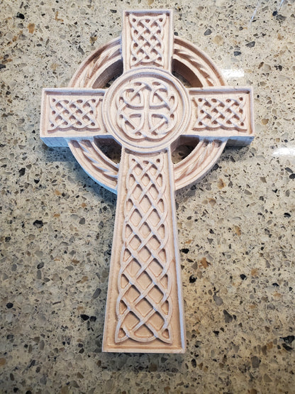 Maple wood celtic cross